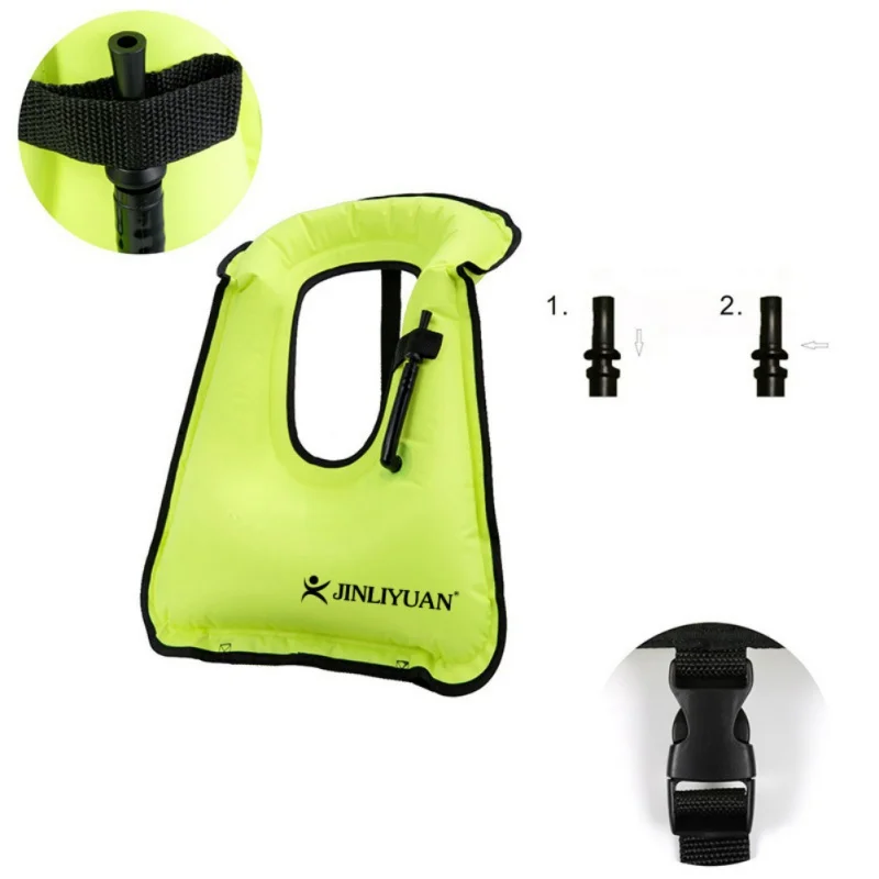 Inflatable Snorkel Jacket With Leg Straps For Men Women Snorkel Vest For Snorkeling Diving Swimming Life Saving Vest for Adults life jacket