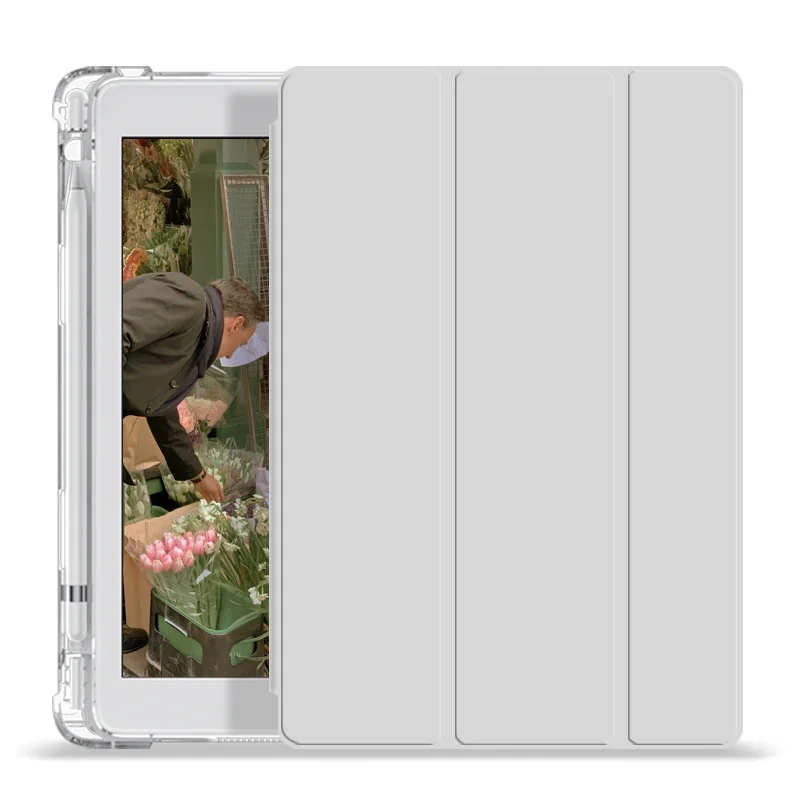 

For iPad 10th Gen 10.9 Smart Case 2022 Folding Stand PU Leather Case With Pen Holder For IPad Model A2777 A2757 A2696