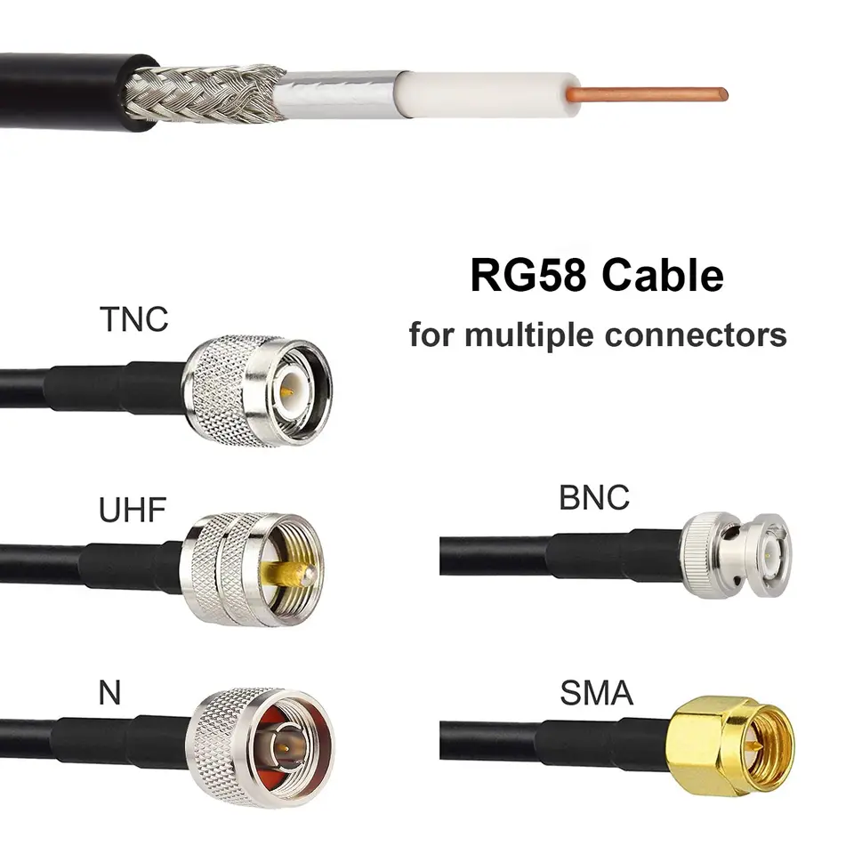 Boobrie SuperFlex Upgraded RG58 SMA Coaxial Cable