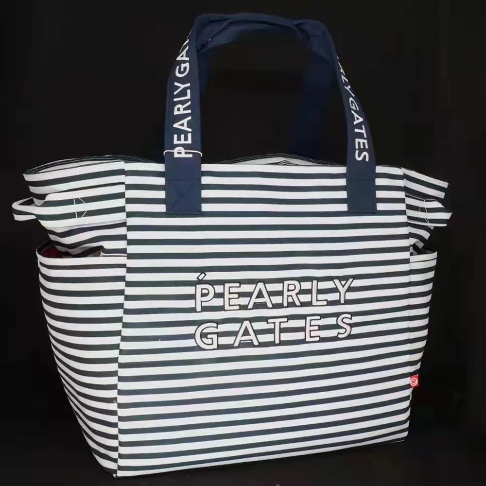 

PG Golf Clothing Storage Bag Ladies Golf Bags Eco-friendly Striped Canvas Composite Bag