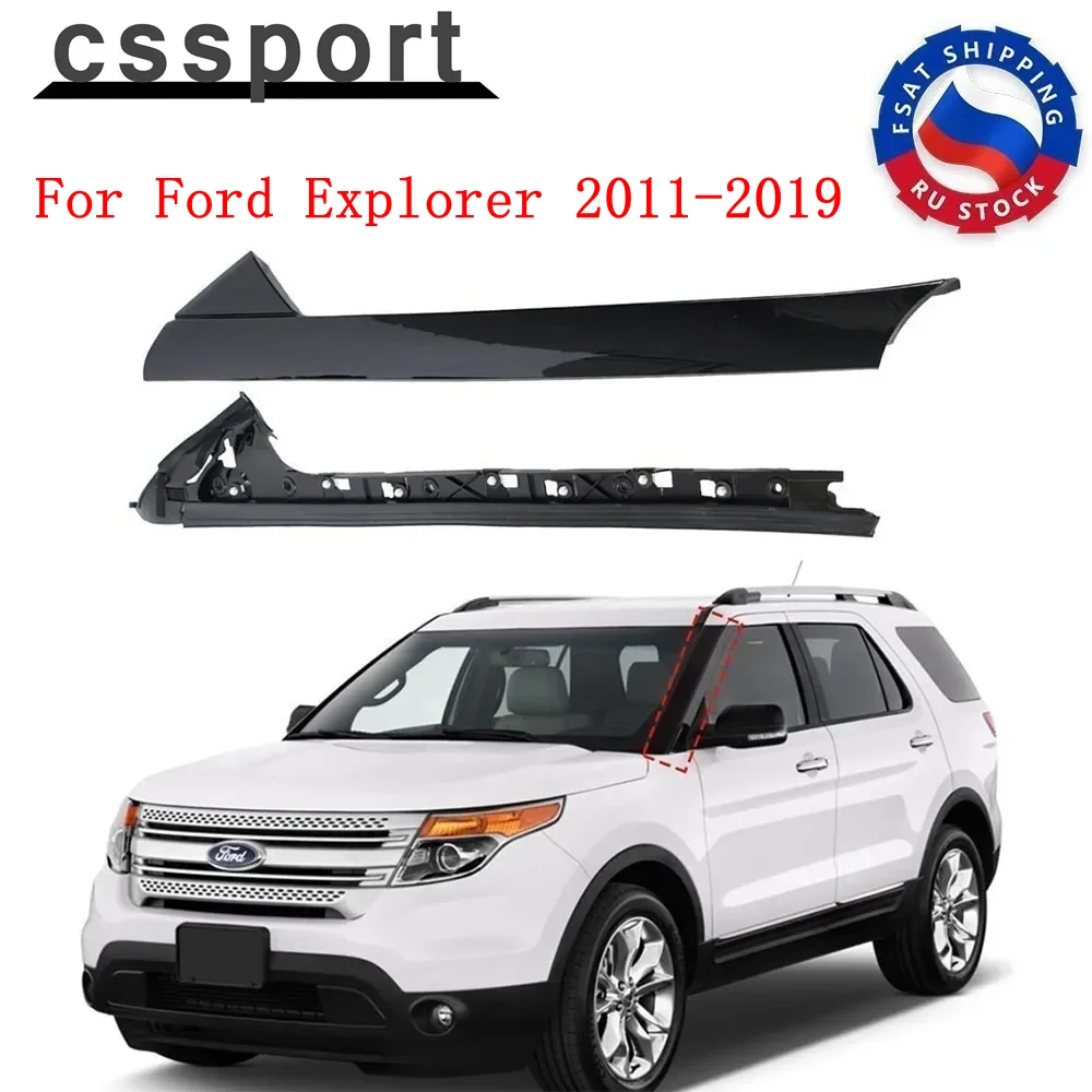 2PCS Windshield Pillar Trim Panel Molding For Ford Explorer 2011-Replaces BB5Z-7803136-AB BB5Z7803136AA 926-450/451 car accessories