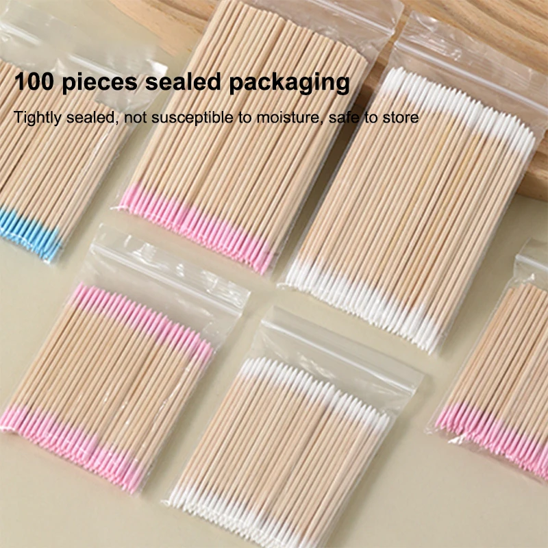 100pcs Micro Wood Cotton Swab Eyelash Extension Tools Tatoo Microblading Cleaning Wooden Sticks Cosmetic Cotton Brush Buds Tip Sfd42fde86d5e4094b62a703dc8b5c71eT
