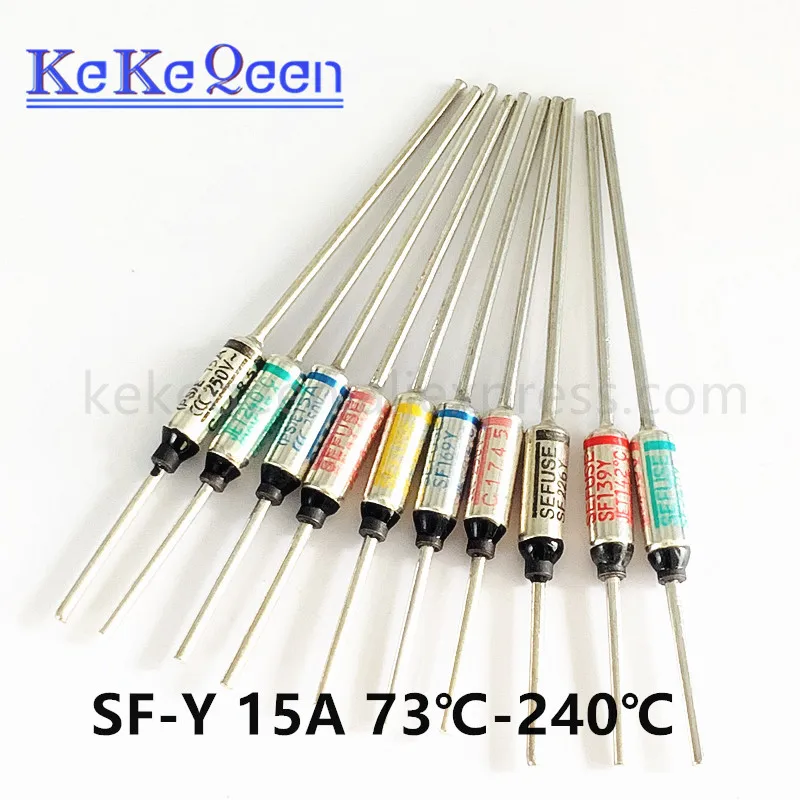 10pcs/lot SF240E SF240Y Thermal Fuse 10A/15A 250V RY 240C Thermal ...