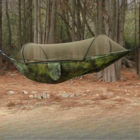 Camping Hammock And Portable Travel Outdoor Hanging Sleeping Hammock With Mosquito Net Single And Double Size Nylon Fabric 1