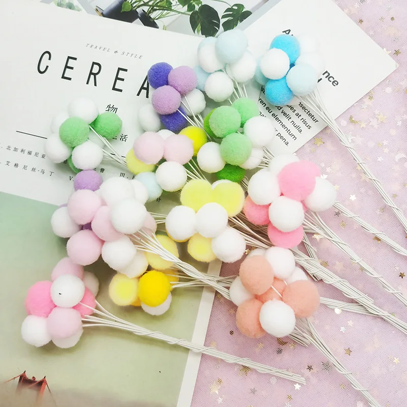 

Decorative plugin iron wire imitation balloon hair ball bundle