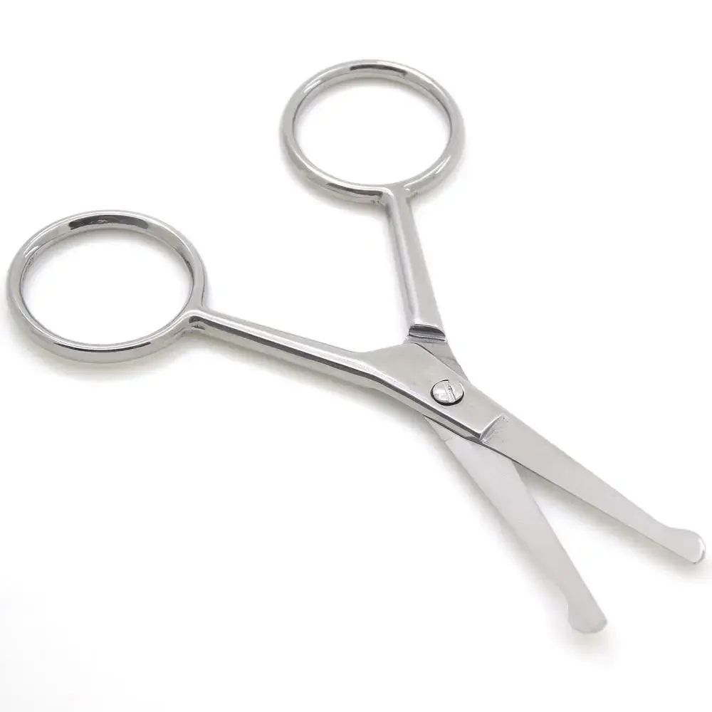1pcs Round Head Safety Cuticle Manicure Scissors Professional Small Clipper Eyebrow Nose Hair Trimming Tweezers Beard 3