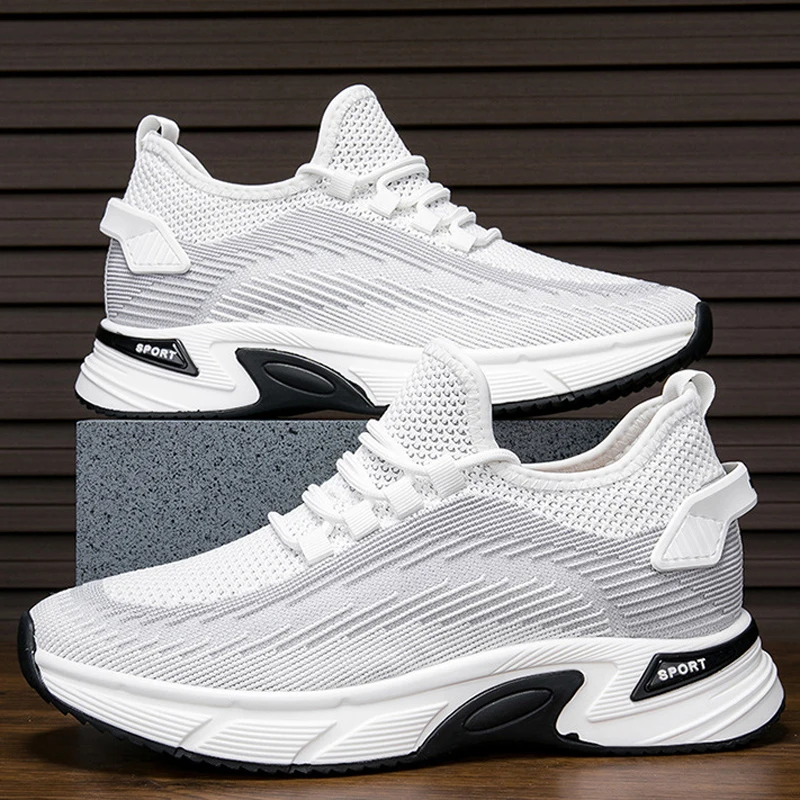 Summer Men Sneakers 8CM Elevator Shoes Hidden Height Increasing Shoes For Men 6CM Casual Sport Heightening Tenis Masculino
