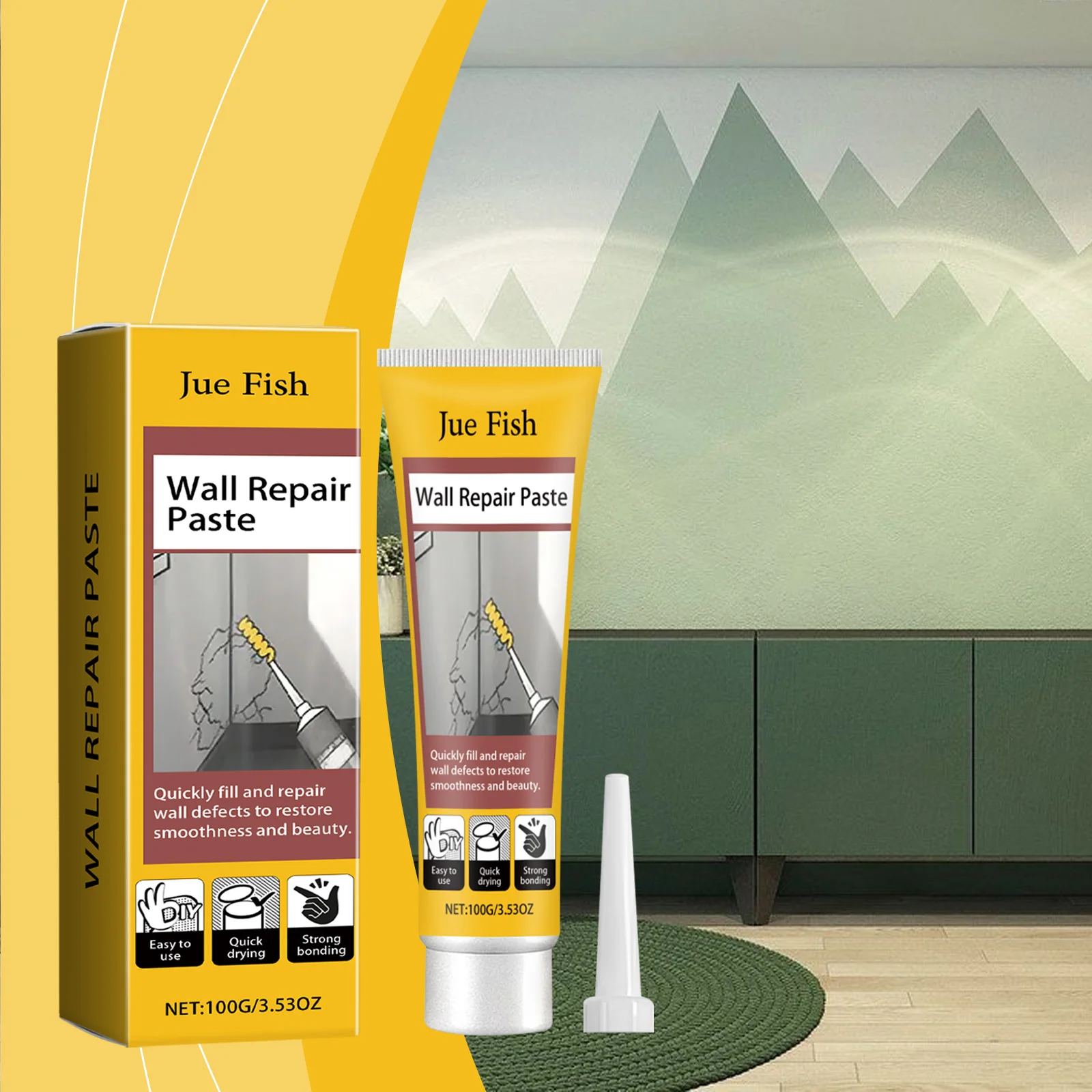 Wall crack repair cream Wall damage Scratch dent Crack staple hole repair wall paste