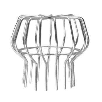 รางน้ํายามกรอง 304 สแตนเลสสตีลท่อระบายน้ําหลังคาสุทธิท่อระบายน้ําหลังคา Leaf Catcher รางน้ําสําหรับใบเศษซาก 6