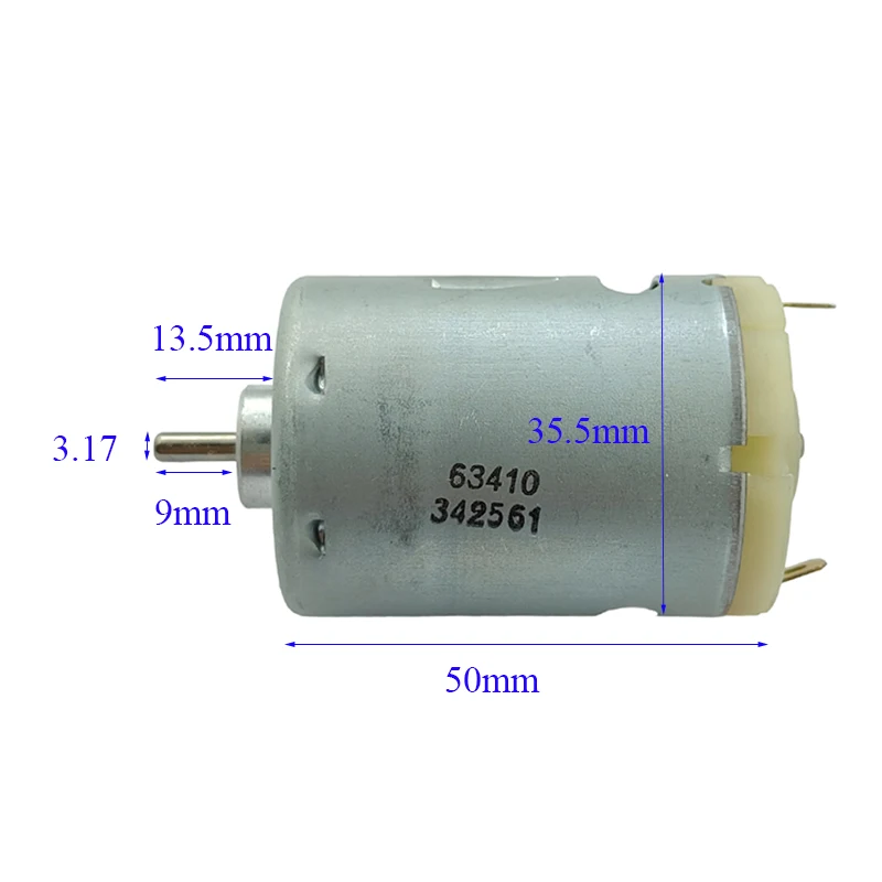 RS-540 진공청소기용 고속 파워 대토크 DC 6V 모터, 강력한 540 모터