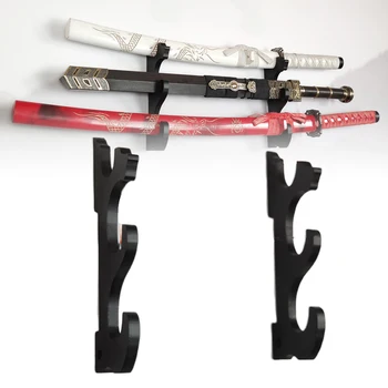 3-Layer Wooden Katana Display Rack 1