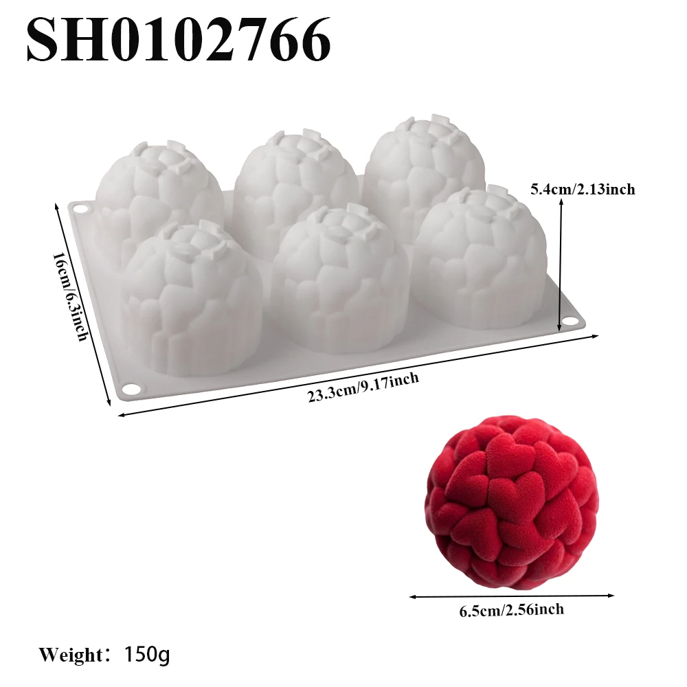 موس كعكة قوالب السيليكون الربط على شكل قلب محكم ال...