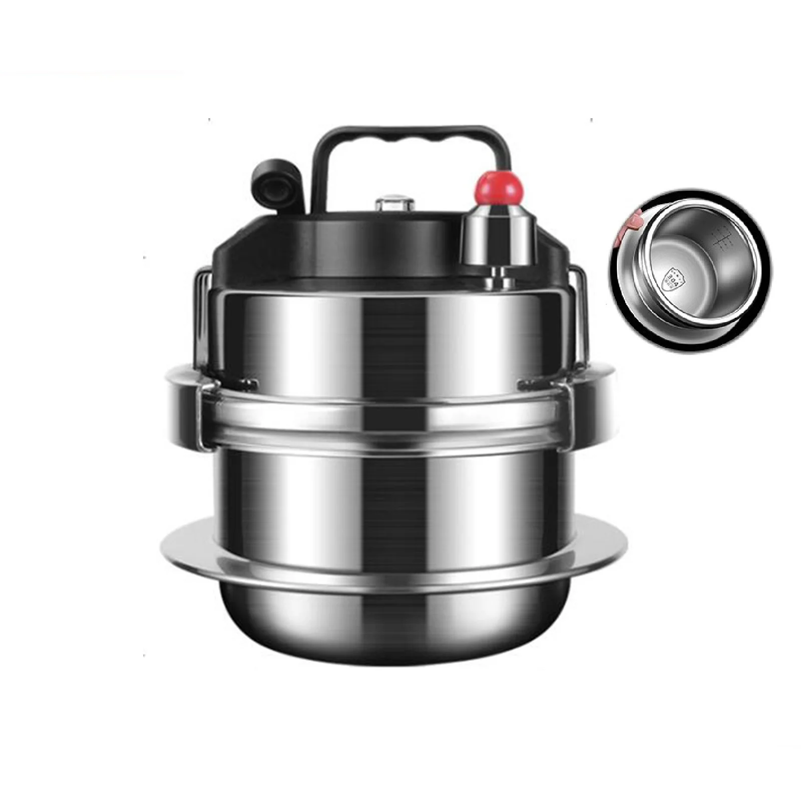 0.8l/1.2l 304 Stainless Steel Portable Micro Pressure Cooker Outdoor