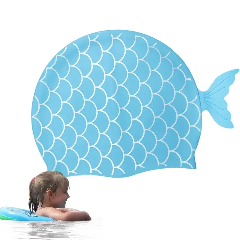 

Шапка для плавания для детей, силиконовая шапка для купания для девочек, шапка для плавания с русалочкой, удобная детская шапка для плавания, аксессуары для бассейна и пляжа