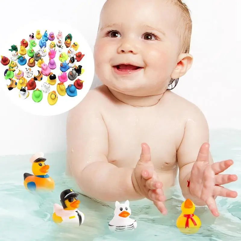 

Multi-color Rubber Ducky For Baby Showers Bath Toy Christmas Birthdays Party Favor Bath Toys For Kids Boys Girls