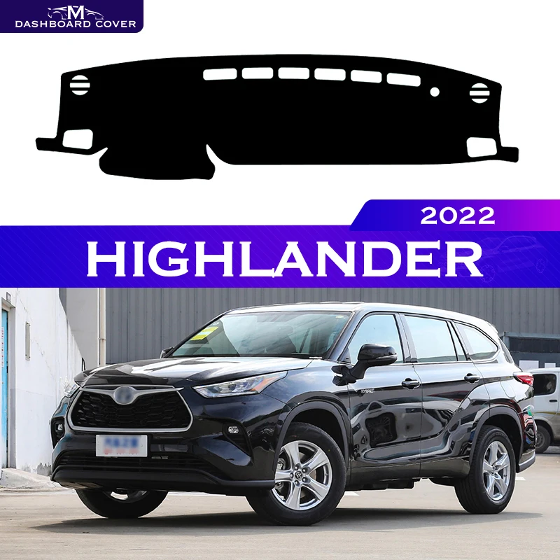 For Toyota Highlander 2022 Automobile Dashboard Mat Pad Carpet Antiuv