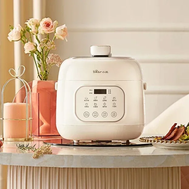 Bear 220V Electric Pressure Cooker Domestic 2L Pressure Cooker Multi-function Rice Mini Kitchen Appliance Braised Meat