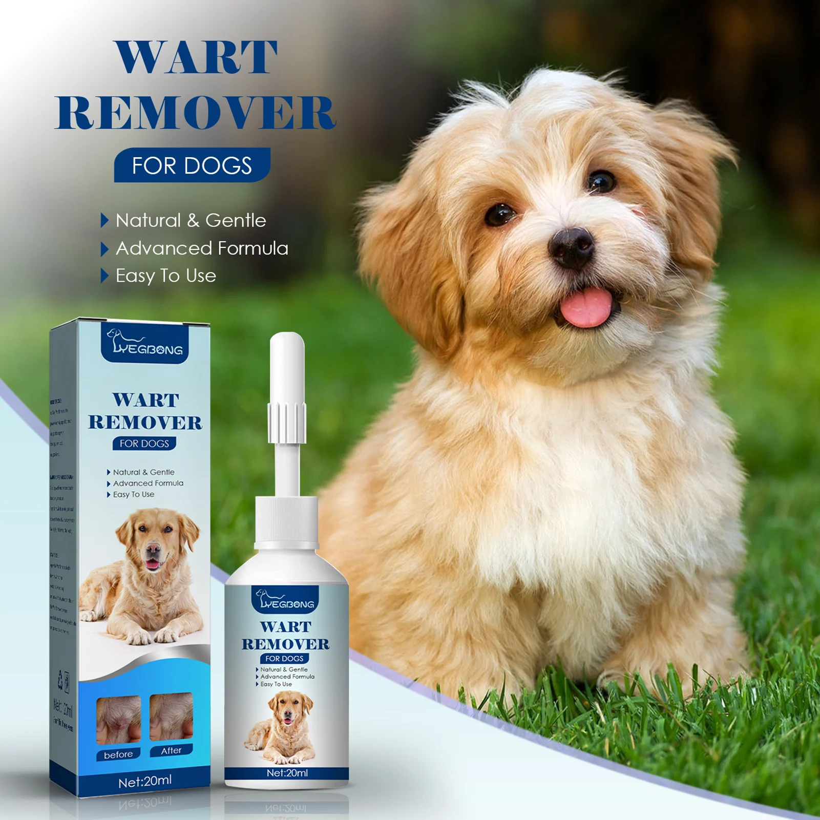 Dog Wart Remover 20ml 100 Natural No Acids Animal Safe Helps To Eliminate Skin Painless