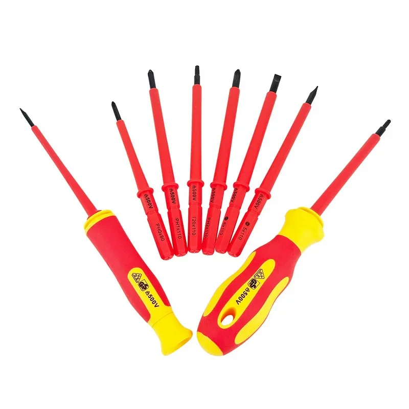 New Hexagonal Screwdriver Insulated Electrician Screwdriver High Hardness Set Household Magnetic Cross Word Shaped Plum Blossom