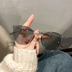Color - Changing Transitional Lens Glasses with Stylish Unisex Computer Frame (Gray Photochromic G)