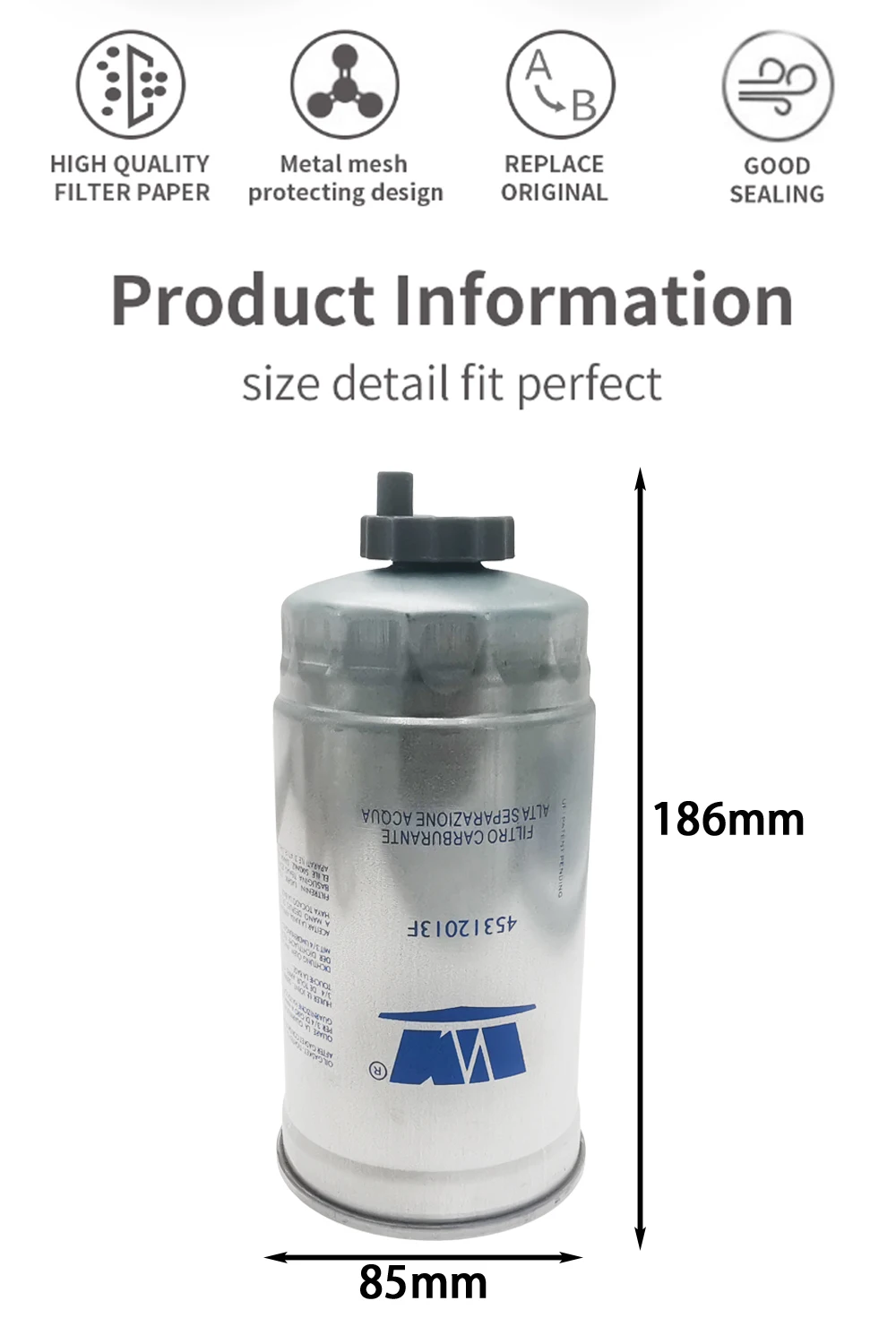 Filtro de combustível diesel para Mercury, Mercruiser