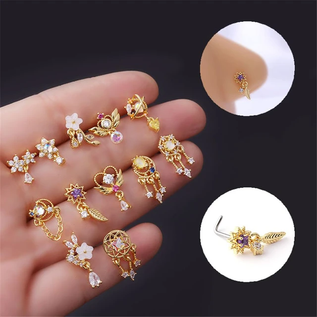 Amazon.com: 2023 New Nose Punk Nose Ring Style U-Shape Series Nose Piercing  Perforation Clip Jewelry Ring Nail Nose Jewelry Diamond Body Jewelry (F,  One Size) : Clothing, Shoes & Jewelry
