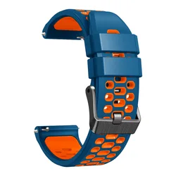 Breathable Sport Silicone Strap, 22mm - Universal Fit Bracelet - 22mm Universal (K)