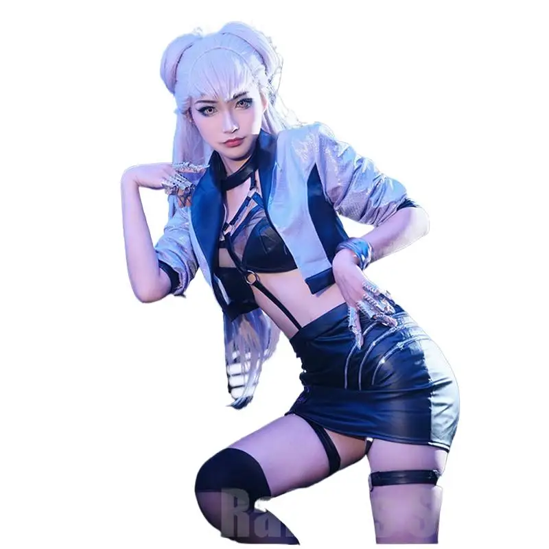 

Костюм для косплея LOL Эвелинн KDA Косплей Команда Униформа Хэллоуин Эвелинн костюм парик карнавальный сексуальный 2020 S10 финалы EIFINI костюм