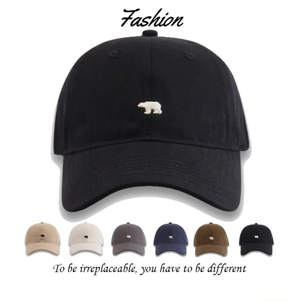 Baseball Hats Women Men Same Style Soft Top Polar Bear Duck Tongue Show Face Small Sunscreen Children