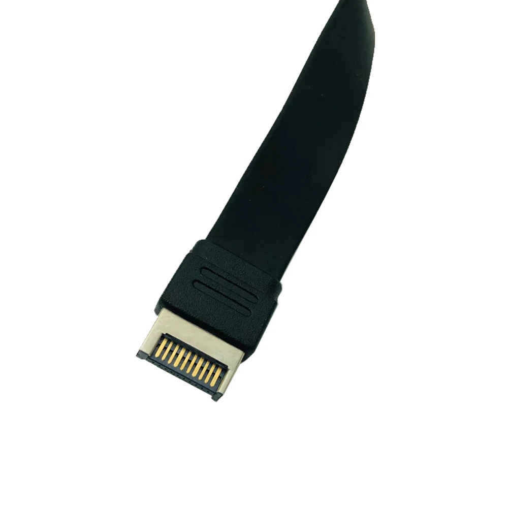커넥터 USB 3.1 전면 패널 유형 E - 유형 C 연장 케이블 Gen 2 10Gbps 내부 어댑터 케이블(나사 2개 포함) 30cm/50cm/80cm