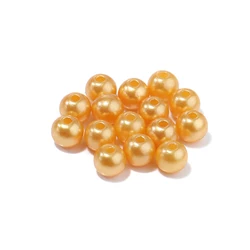 Assorted Size ABS Imitation Pearl Spacer Beads for DIY Jewelry and Crafting (Golden yellow)