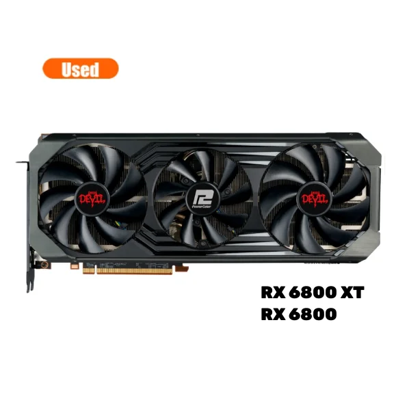 

PowerColor RX 6800 RX 6800 XT 16G 256bit 16000mhz GDDR6 gaming Graphics Card AMD Radeon GPU Computer card video card for desktop