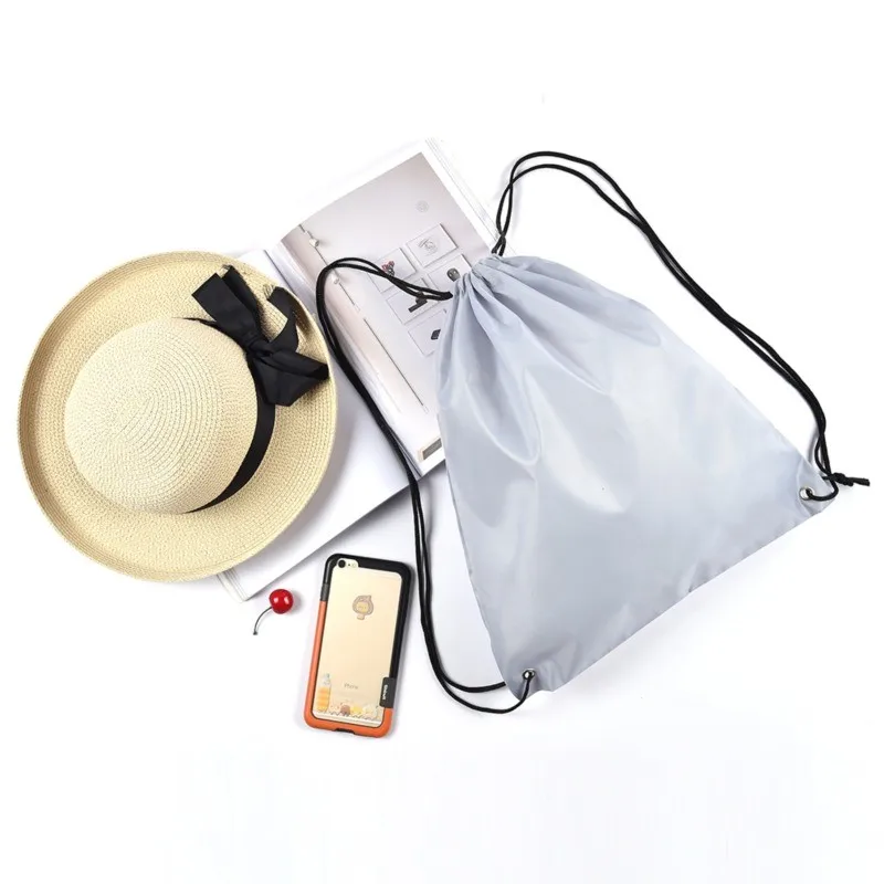Travel Portable Oxford Sports Bag Drawstring Belt Riding Backpack Gym Drawstring Shoes Bag Clothes Backpacks Waterproof