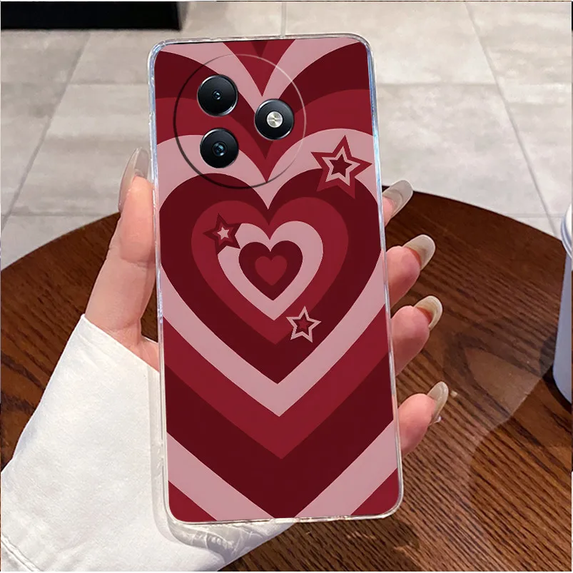 Clear Case with Cute Love Rabbit Cartoon - Luxury Soft Silicone TPU Cover