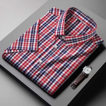 SHAN BAO 6XL 7XL 8XL 10XL Plus Size Men s Short Sleeve Shirts Summer Brand
