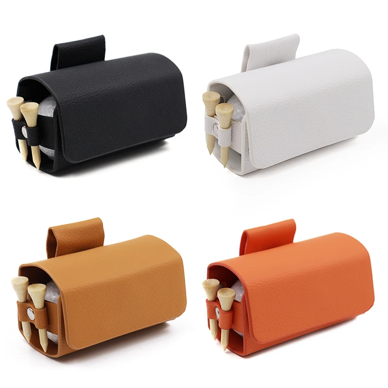 골프 파우치 가방, 여행 케이스, 골프 공 가방, 휴대용 허리 보관 가방, PU 가죽, 골프 공 보관함, 골프 티 가방 4 개, 2 개  Best5