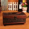 Royal Style Brown Torched Wood Bathroom Facial Tissue Box Holder Cover Napkin Tissue Dispenser Organizer Holder 5