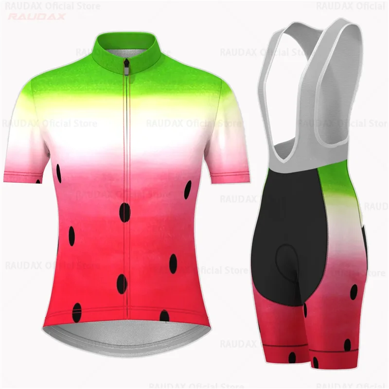 Watermelon Pink Women's Cycling Kit Summer Short Sleeve Cycling Jersey Breathable Anti-UV Woman Jersey Maillot Ciclismo Mujer 3