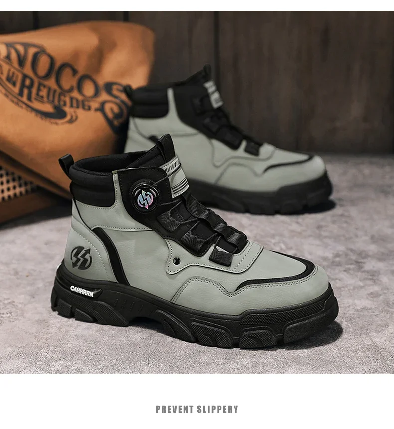 Boots Men Shoes Casual Cowboy Tactical Motorcycle Chelsea Ankle Work Leather Outdoor Designer Luxury Hiking Botas Hombre