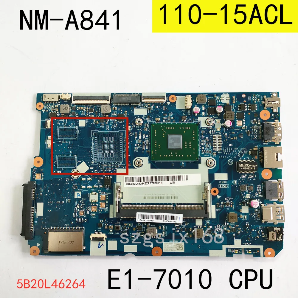 

CG521 Тип 80TJ материнская плата для ноутбука Lenovo с процессором AMD DDR3L NM-A841 Протестировано 100% рабочий