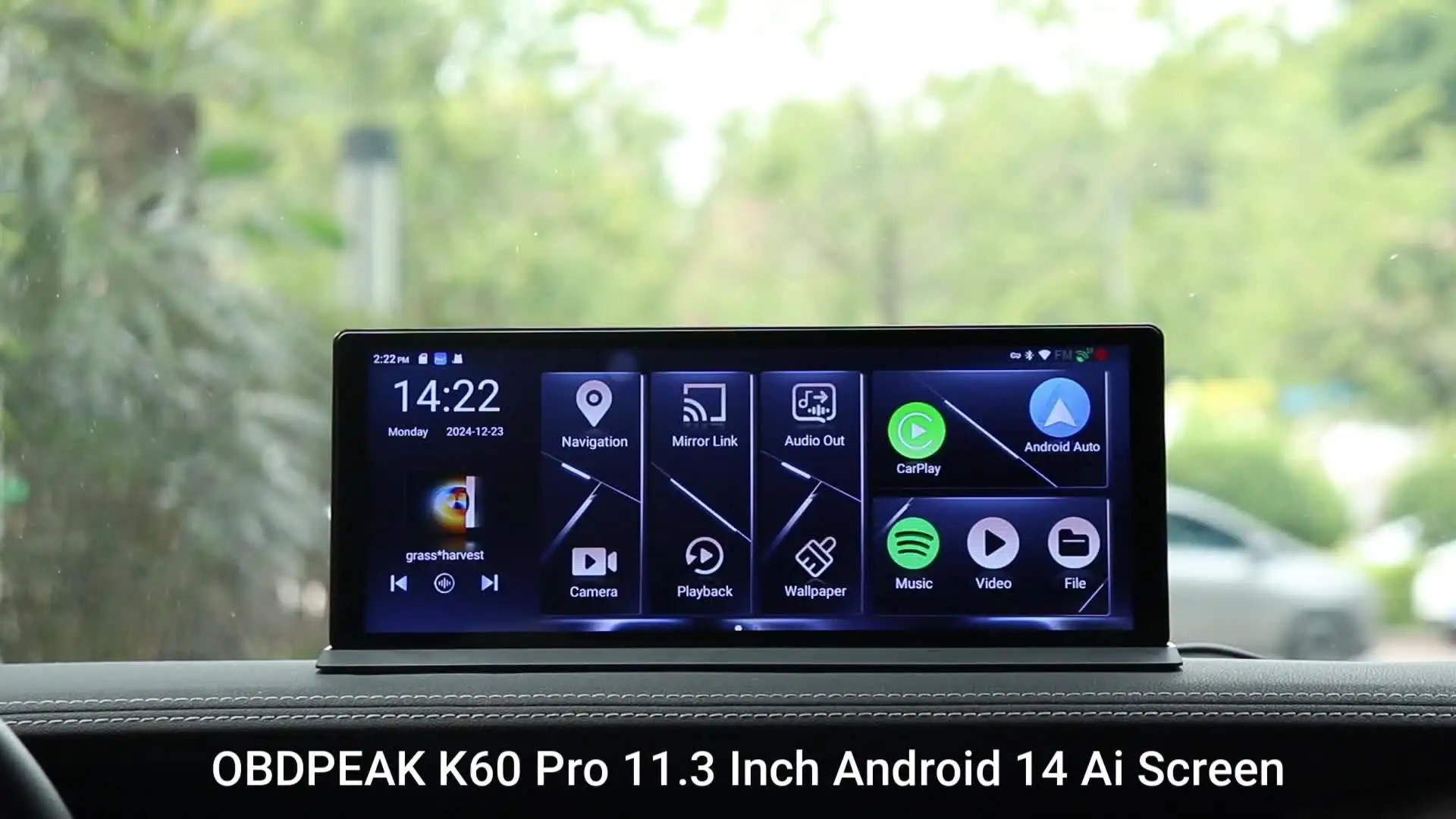 K60 Pro Rearview DVR Android 14 DashCam Wireless CarPlay Android