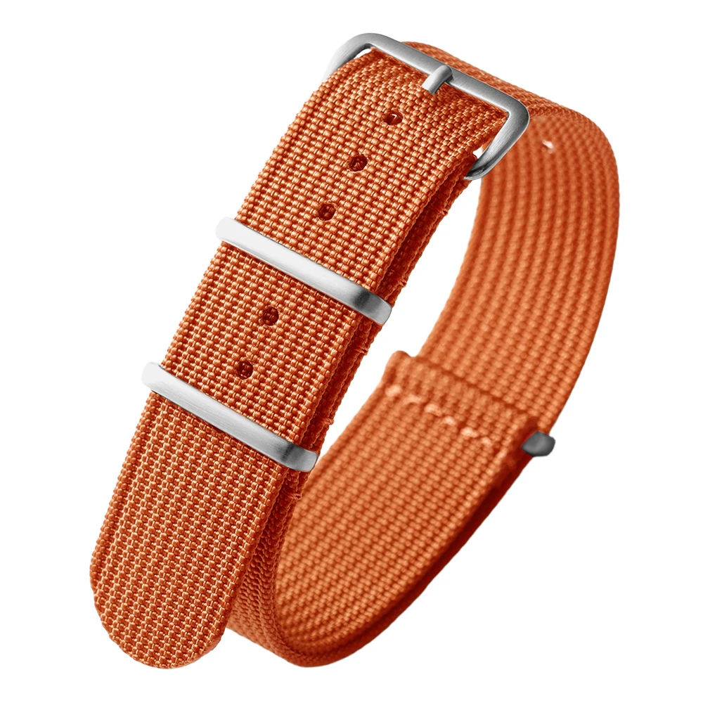 Nylon Military Casual Watch Strap in Brown and Green