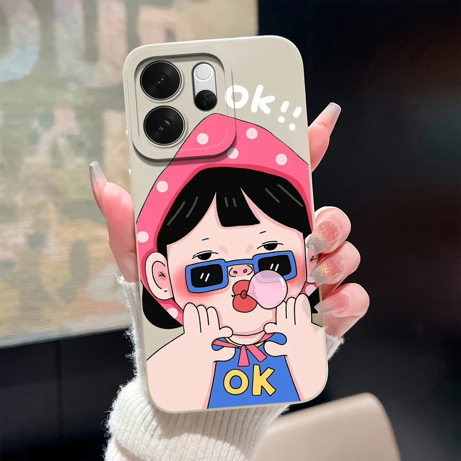 Brilliant Flower Kitten Anti-Drop Liquid Silicone Case