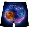 Flame Graphics 3d Print Summer Fashion Men's Shorts Quick Dry Swimming Shorts Oversized Casual Beach Pants Trend Men Clothing 2