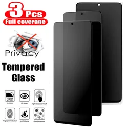 Triple Pack Anti - Spy Tempered Glass Privacy Screen Protector - Anti Peeping (For MOTO G64)