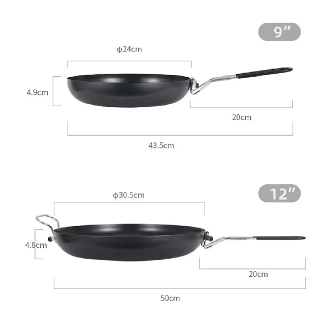 Kemping Serpenyő Kültéri Hordozható Összecsukható Edények Nem Tapadó Túra Piknik Bbq - Image 6