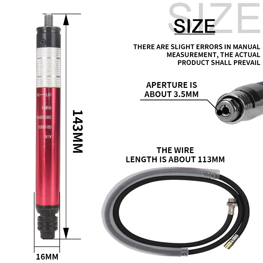 Mini Air Micro Stabschleifer Pneumatische Polieren Gravur Stift Metall Oberfläche Polieren Holzbearbeitung Schneiden DIY Gravur Schleifer – Detail 4