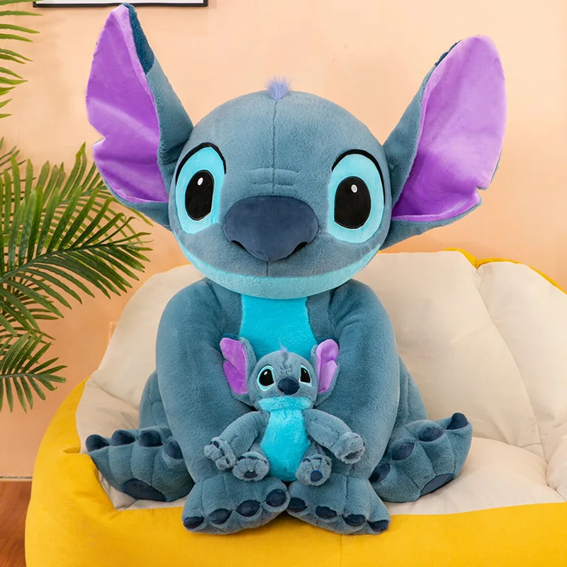 Oreiller de couchage en peluche Disney pour enfants, jouet doux en matériau  doux, cadeau de couple, dessin animé Kawaii, angiSize, CAN o & Stitch,  beurre