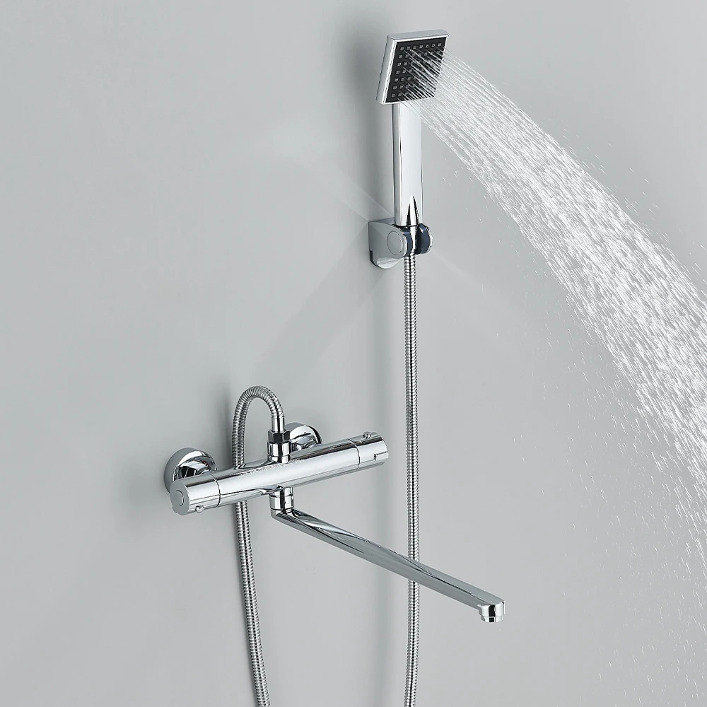 Thermostatic Shower Faucet Mixing Valve Thermostatic Faucets Shower Bathroom Combination Water mixer Bathtub Faucet with handle 3