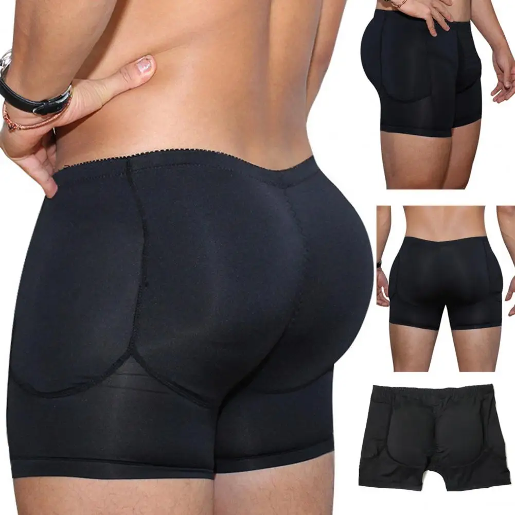 Mutande Da Uomo Imbottitura Traspirante Culo Finto Spesso Culo Alto Elastico Sollevato Boxer Da Uomo Anti-Settico Intimo Butt Lifter